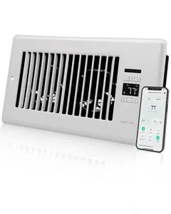 Super Quiet Register Booster Fan for 6" x 10" Register Holes, Smart Register Vent with Dual Intelligent Thermostat and WIFI App Control, Heating Cooling AC Vent Fan