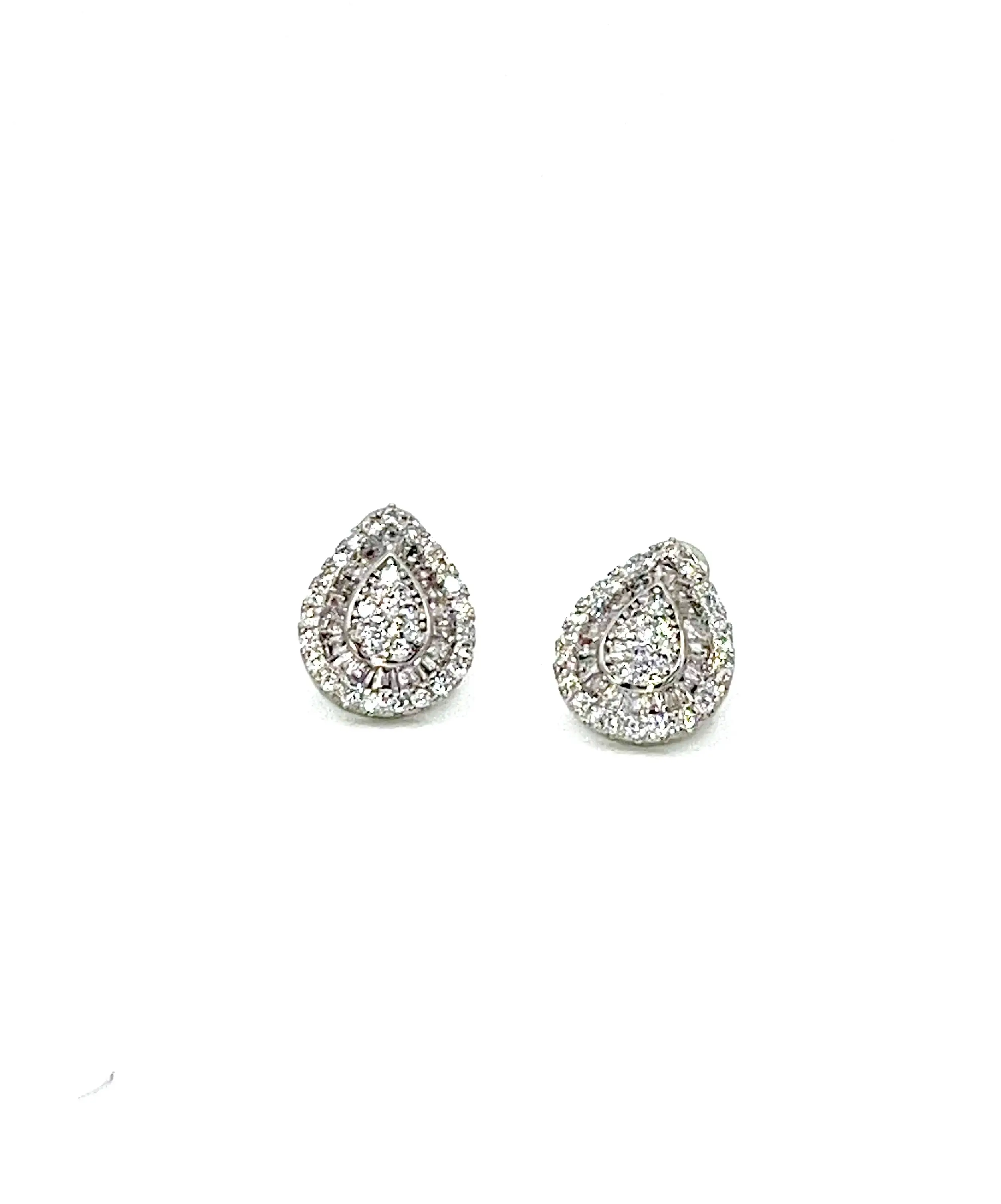 Water Drop Baguette Earrings