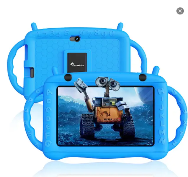 7 inch Tablet for Kids 3-6 32GB ROM Android Toddler Tablet with Bluetooth, WiFi, GMS, Parental Control, Dual Camera, Shockproof Case, Educational, Gam