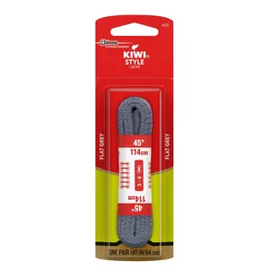 KIWI Flat Gray Laces - Footwear Comfort Replacement