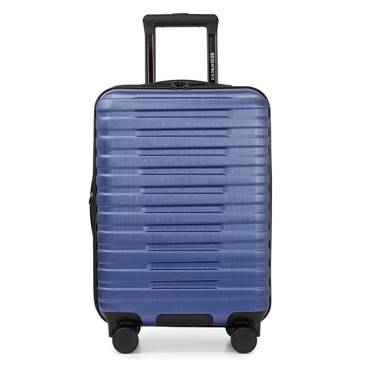 212 MAIN 22 in. Carry-on Boren Clamshell Hardshell Rugged Spinner Luggage, Waterproof, Equipped with USB Port, Navy, Clam Shell