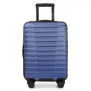 212 MAIN 22 in. Carry-on Boren Clamshell Hardshell Rugged Spinner Luggage, Waterproof, Equipped with USB Port, Navy, Clam Shell