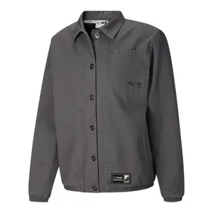 PUMA Mens X Cordae Button Up Jacket Athletic Outerwear Casual - Grey