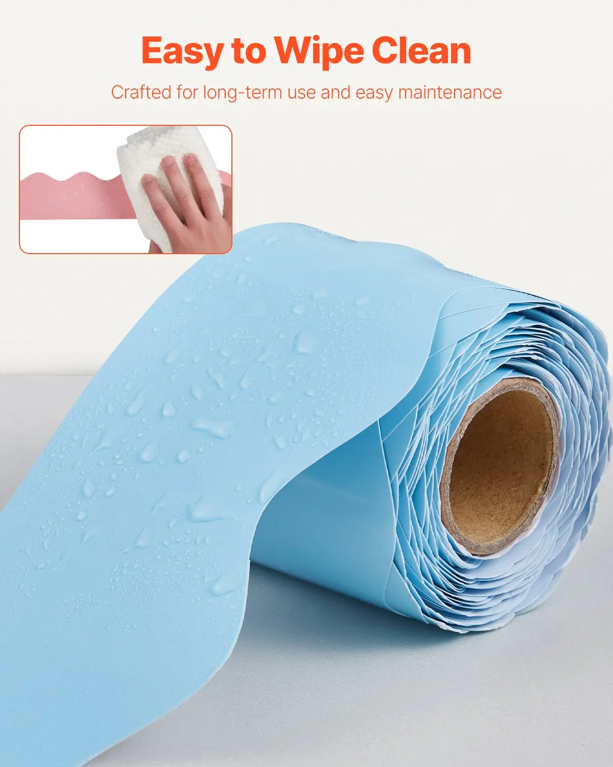6 Rolls Bulletin Board Borders (32.8 Ft Each) – Colorful Scalloped Classroom Trim for School, Office & Home Decor – Pre-Cut Wavy Edged Border Trim – Easy to Use & Reusable