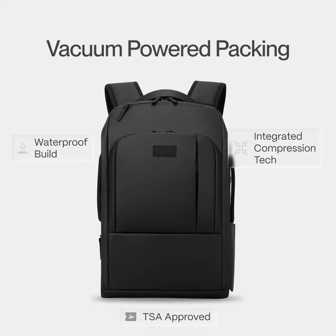 AVIO | Apex Vacuum Backpack, Expandable 19-25L Travel Backpack