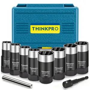 Wheel Lock & Lug Nut Remover Set| 10Pc Locking Lug Nut Removal Tool| Stripped & Damaged Wheel Nut Extractor