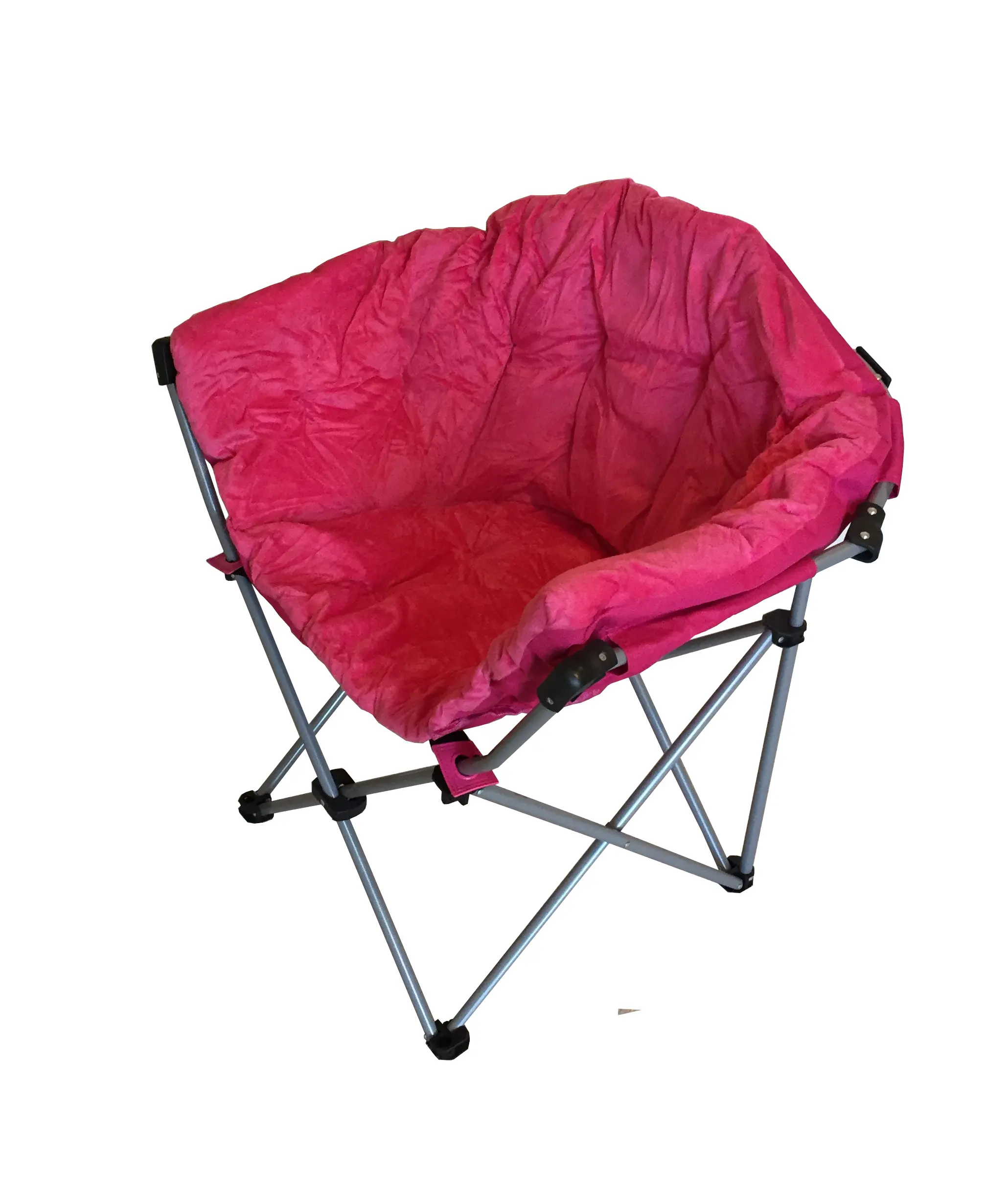 Indoor & Outdoor Folding Chair, Moon Chair Soft Lounge Chair for Lounging, Bedroom, Dining Room - Pink & Zebra