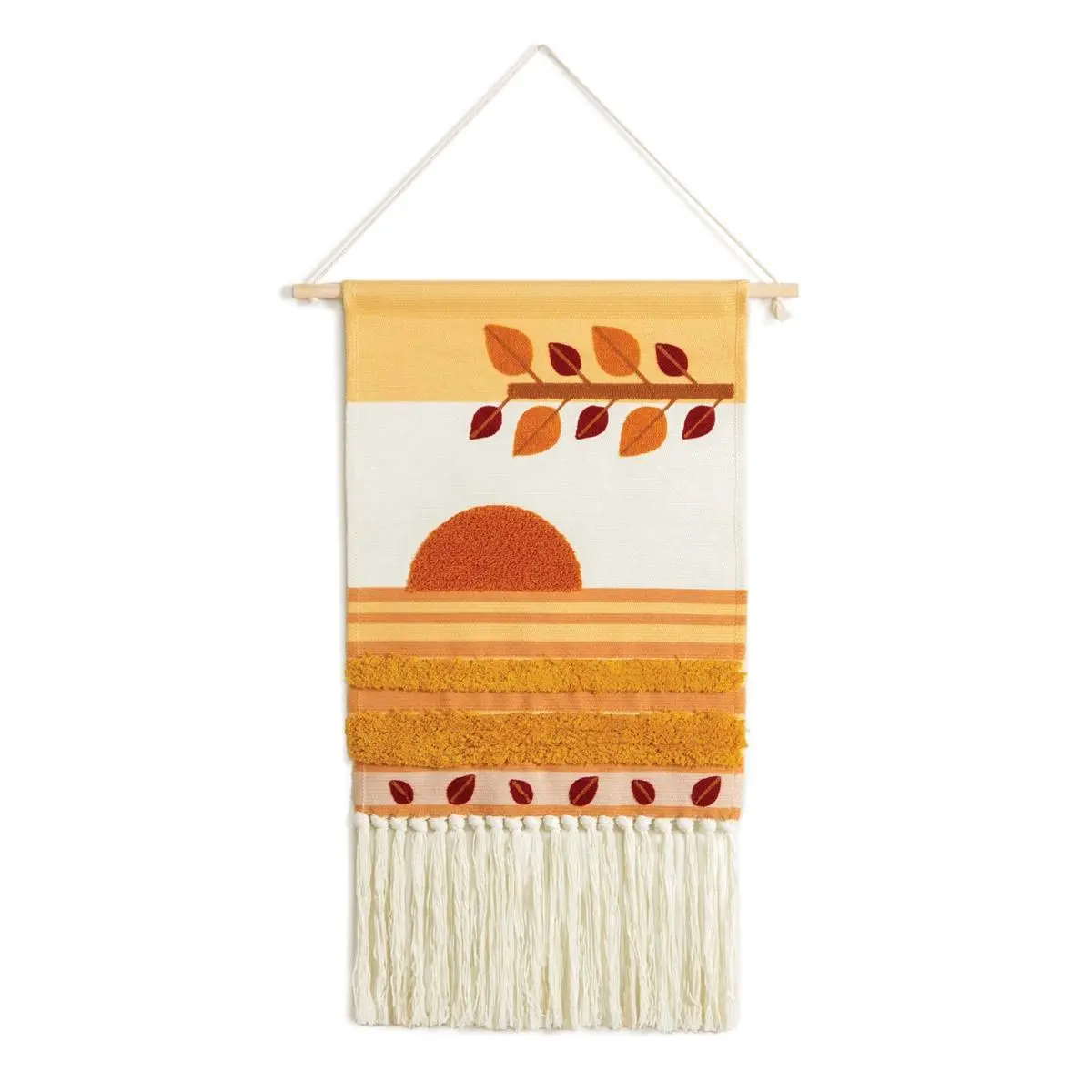 Kaplan Early Learning Fall Woven Tapestry - Nature-Inspired Classroom Wall Hanging Decor