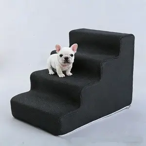 Pet Dog Puppy Poodle Stairs Cat Pig Climbing Sofa, Pet Play Training Step Ladder, Corner Staircase Bedside Couch, Removable Washable Fabric Cover