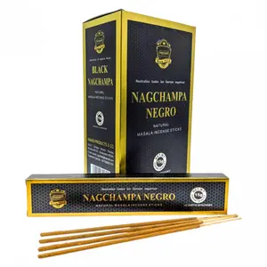 Anand Products Nagchampa Negro - Black Nagchampa Natural Masala Incense Sticks for Spiritual Aromatherapy Relaxation & Fragrance 15g Pack