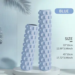 2-piece large-size high-density foam roller set, effectively helps shape the body, made of EVA material, 3D spiky yoga roller, fascia massage roller, suitable for home fitness relaxation, gym massage, and massage for long-term sitting in the office