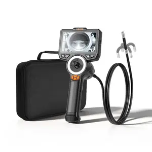 fathersdaygift VEVOR 4-Way Articulating Endoscope with Light, True 1080P HD Industrial Borescope Inspection Camera with Articulated Probe, Flexible Snake Scope Cam for Wall Automotive Engine Inspect-4.9FT