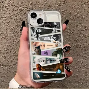 Fashionable Female Singer Music Design Album A-Arianas G-Grandes Phone Case Compatible with for iphone 17 16E 16 15 14 13 12 11 Mini Pro Max Air X XR XSMAX 8 7 Plus Shockproof Soft TPU Back Cover.