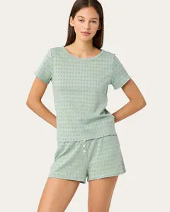 Suzie Pj Set in Floating Hearts Iceberg