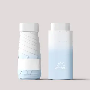 Lightweight Mini Folding Umbrella, Portable Pocket Umbrella, Sun Protection UV Shield, Compact Travel Accessory, Color Gradient Design