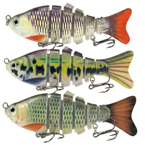 3PCS 6-Segment Boxed Jointed Fish Lure, 10cm/16g Minnow Hard Bait Fishing Tackle,fishing stuff,fishing bait lures