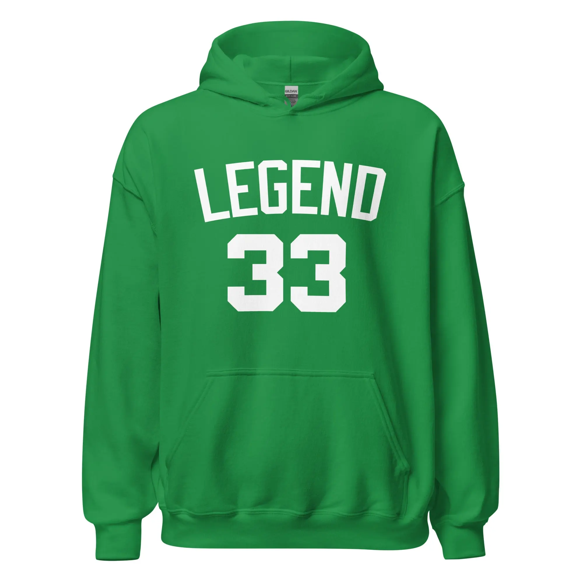 Men's Larry Legend 33 Hoodie - Classic Boston Basketball Legend Sweatshirt, Cotton-Polyester-Spandex Tops, Casual Menswear