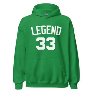 Larry Legend 33 Hoodie | Classic Boston Basketball Legend Sweatshirt