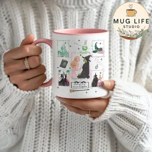 Wicked Changed For Good Mug, Pink Green Musical Mug, Defying Gravity Broomstick Magic Wand Mug, Wicked Movie Fan Gift Mug