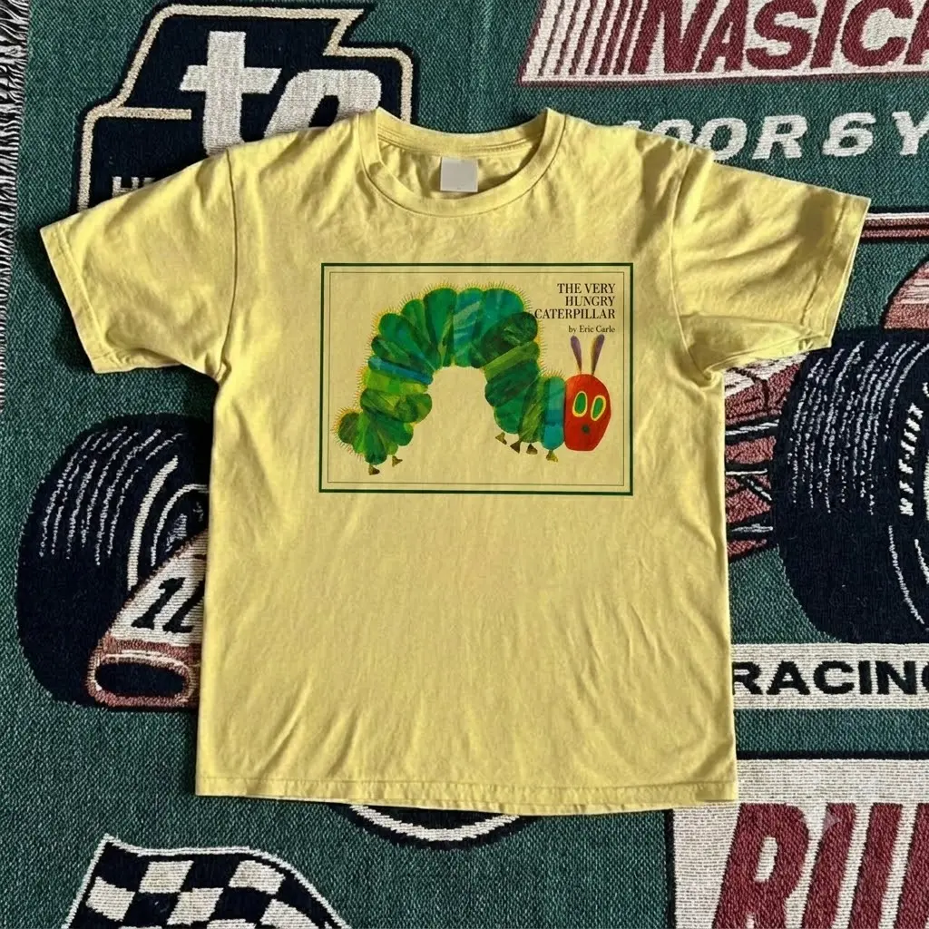 The Very Hungry Caterpillar By Eric Carle Graphic T shirt and Baby Tee | Vintage Classic Storybook Art Streetwear | Teacher Appreciation Graphic Tee