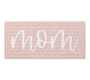 Sincere Surroundings 12" Mom Proverb Pink Inspire Board