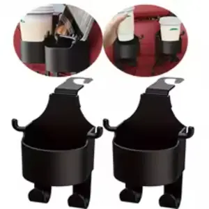 Car Headrest Cup Holder Backseat Organizer, Multipurpose Vehicle Rear Seat Storage Holder for Cups Phones Snacks, Essential Car Accessory