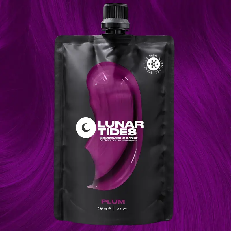 Lunar Tides Hair Color - Plum Purple Dark Vibrant Magenta Violet Semi-Permanent Hair Dye Vegan Cruelty-Free
