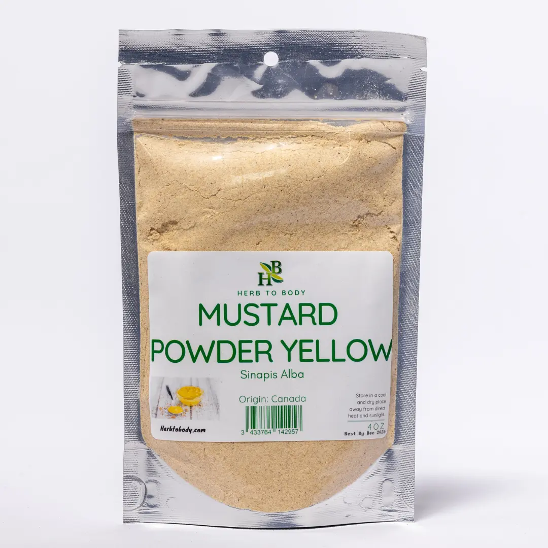 Mustard Powder Yellow - 4oz | Sinapis Alba | Wildcrafted | Spice Flavor Spice Flavor | Herb To Body