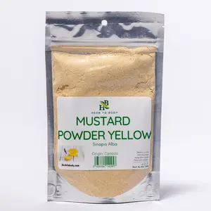 Herb To Body Mustard Powder Yellow | Sinapis Alba | Wildcrafted | 4oz Spice Flavor Spice Flavor