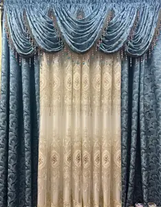 Luxury 11-Piece Stefania Embroidered Curtain Set with Medallion Sheer Panels & Backing | Dual Rod Window Treatment