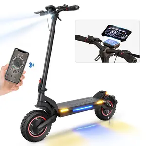 【High-end】2000W Dual Motor Off Road Electric Scooter for Adults, 38 MPH Max Speed, 50 Miles Max Range 10" Off-Road Pneumatic Tires Turn Signals Dual Braking, Portable Folding Electric Scooter with Smart App, urban scooter, Free Gift-Scooter Bag