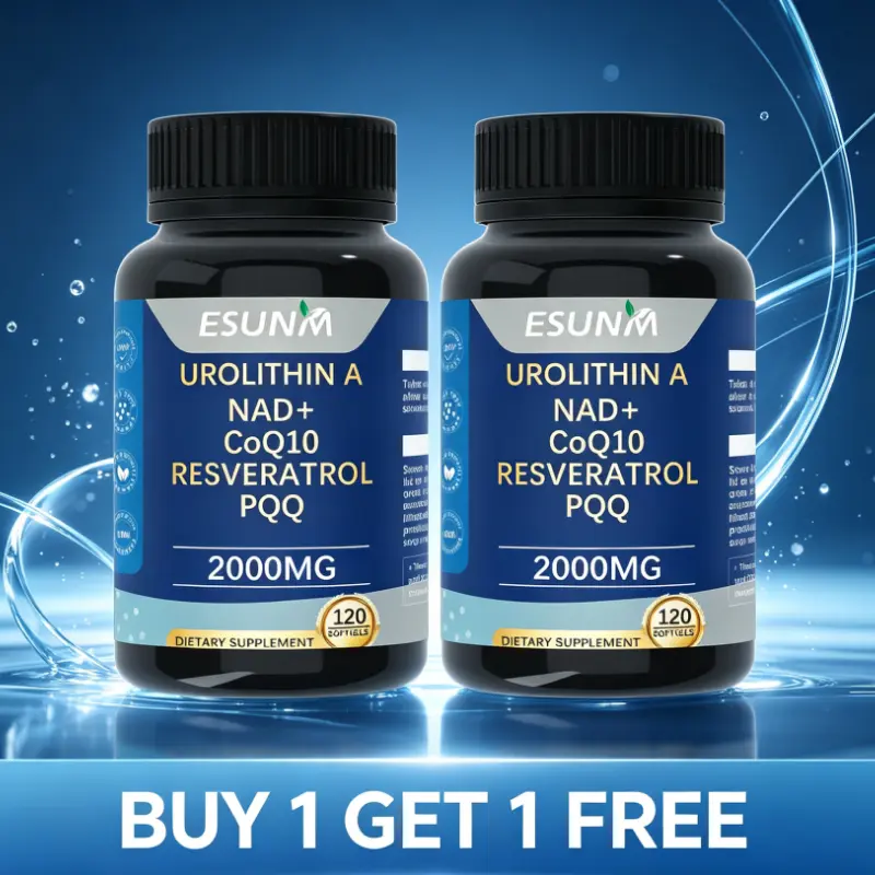 [BUY 1 GET 1 FREE] Urolithin A Supplement with NAD+,CoQ10,Resveratrol,PQQ Supplement for Healthy Aging, Antioxidants and Mitochondrial Support,120 Capsules 30 Servings Healthcare Edible