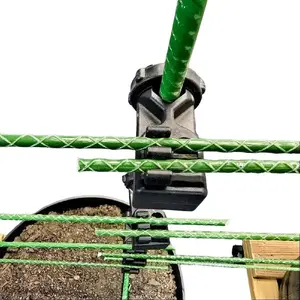 EZ Trellis 3' Extension Kit Continuous Trellis Fence for Cucumbers Beans Peas & Pickles  w/ 80" EZ Step-In Posts & Hardware