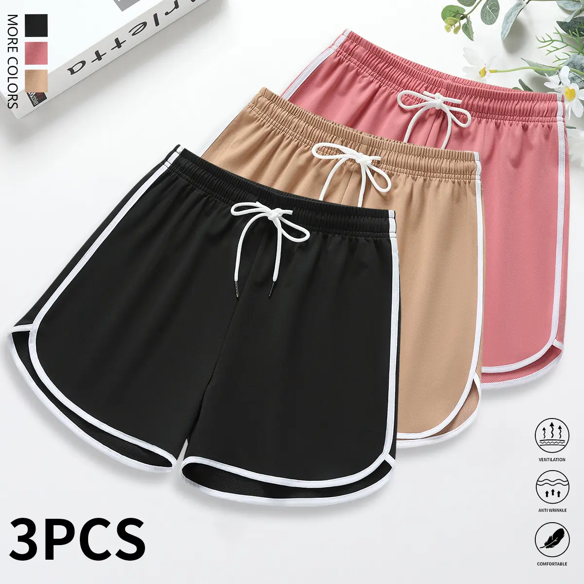 Black + Khaki + Rose Red