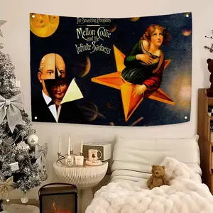 The Smashing Pumpkins Flags Flag - Ultra Soft Skin-Friendly Machine Washable Fade Resistant Banner | HD Print Lightweight Durable Outdoor Indoor Garden Flag