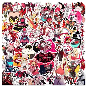 Hazbin Hotel Series Sticker, 50pcs/set Funny Stickers Creative Cartoon Sticker, Decorative Sticker for DIY Scrapbook & Journal & Notebook & Water Bottle