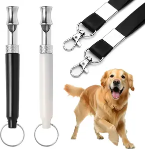 2 Pack Dog Training Whistles – Adjustable Ultrasonic Silent Dog Whistle with Lanyard for Recall, Obedience & Barking Control, Long Range Professional Training Tool