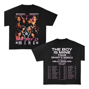 The Boy Is Mine Tour T-Shirt, Retro 90s R&B Concert Graphic Tee, Unisex Brandy and Monica Music Fan Shirt, Vintage Streetwear Style Outfit for Festivals