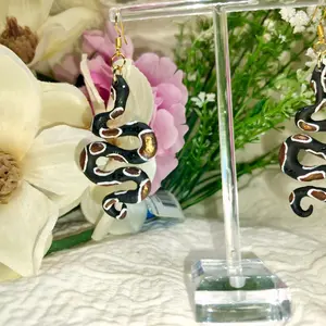 ball python snake earrings