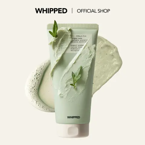 [WHIPPED OFFICAL] WHIPPED Korean Skincare Face Wash, Vegan Face Mask Cleanser for All Skin Types, 4.5 oz