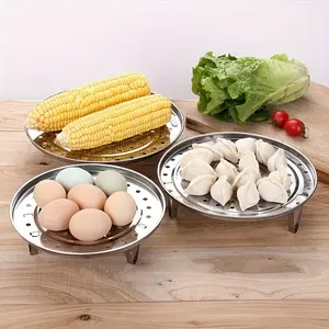 3PCS 304 Stainless Steel Steamer Rack, Round Steaming Insert Rack for Pots, Multi-Size Kitchen Steamer Tray for Vegetables, Seafood, and Food Cooking