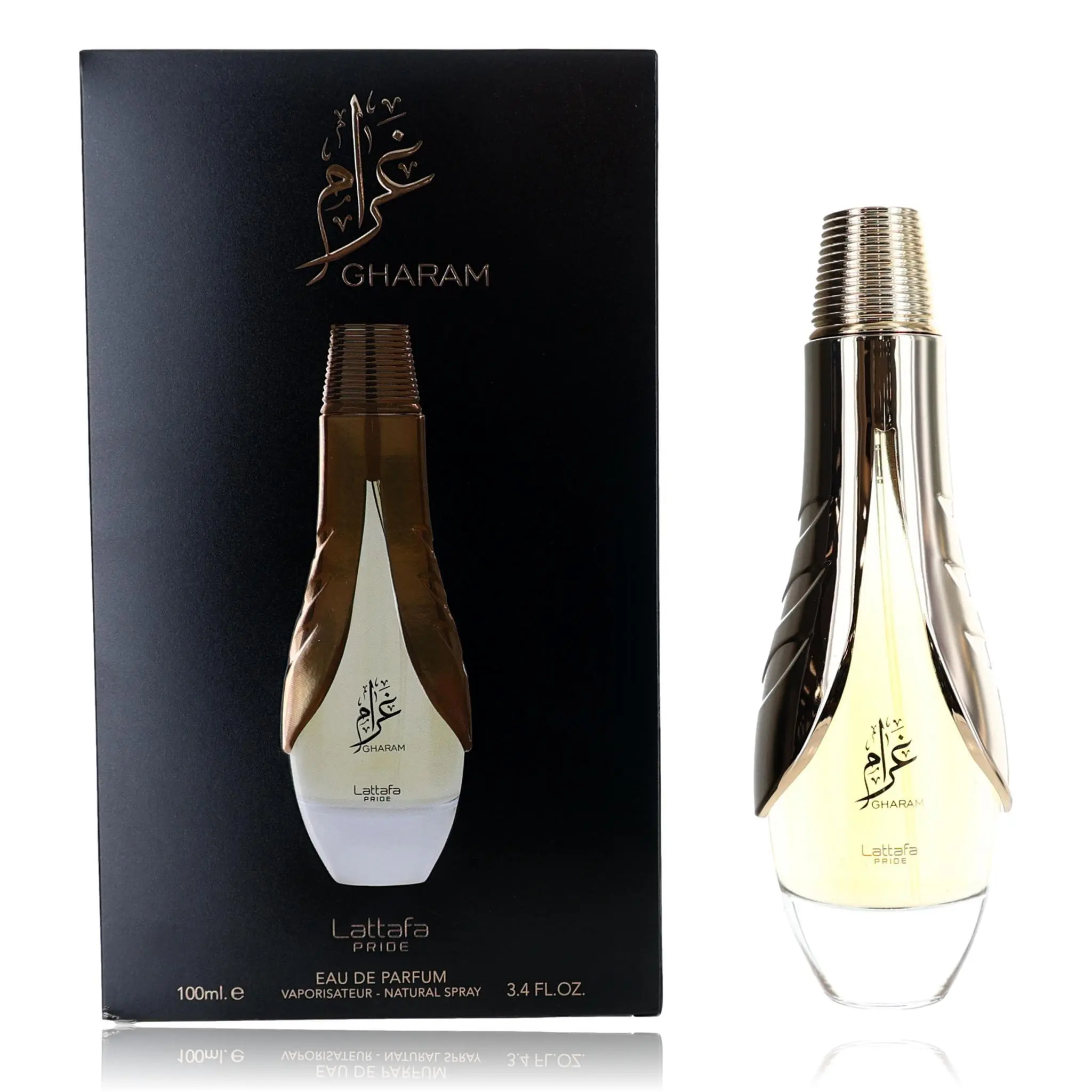 Pride - Gharam by Lattafa Women's 3.4 oz (100ml) Bold and Elegant Aroma EDP Natural Spray, Single Bottle Unisex Fragrance