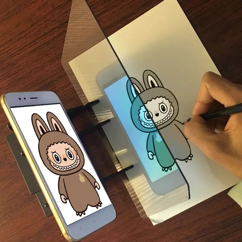 DIY Drawing Tracing Pad Optical Projector - Mirror Reflection Copy Board, Comic Tracer Art Stencil Tool with Phone/Pad Compatibility, Trading Character/Cartoon Art Drawing & Writing Boards, Develops Drawing Skills, Easy to Operate Xmas Gift for Kids