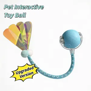 Electric Cat Toy Ball with Rope, Interactive Cat Teaser Toy, Automatic Rolling Ball Toy, Pet Supplies, Dog & Cat Accessories，Gift For Pets