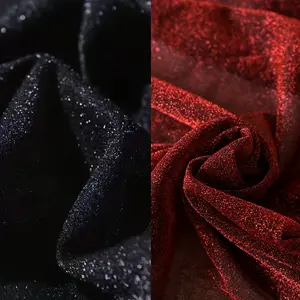 Luxurious Starry Sky Glitter Gold Silver Thread Fabric, Knitted Elastic Drape Material, Stage Wedding Dress Backdrop, Room Decoration Photo Background