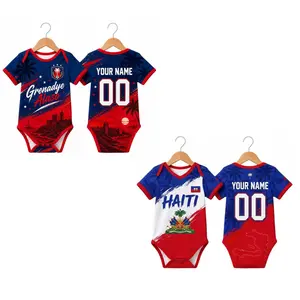 Haiti BabE Soccer Jersey, Personalized Infant Football Bodysuit, Cute Shower Gift
