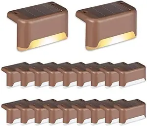 SOLPEX 16 Pack Solar Deck Lights Outdoor, Waterproof Led Lights for Outdoor Stairs, Step, Fence, Yard, Patio, and Pathway(Warm White)