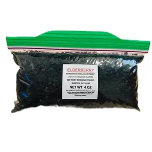 Organic Elderberry 4oz Tea/Dried Berries Organic Natural Beverage