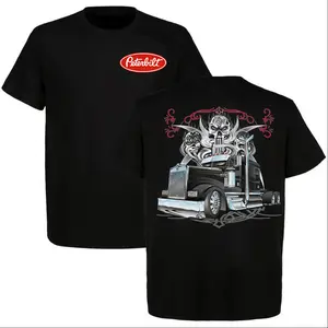 Vintage Peterbilt Purple Project T-Shirt| Big Logo Semi Truck Graphic| Classic Cotton Menswear Top| Summer Unisex Fabric Tee| Perfect for Patriotic Truck Drivers, Fathers & Gearheads| Trending Road Trip & Trucker Lifestyle Apparel