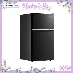 Upstreman mini fridges 3.1 Cu.Ft with Freezer 2-Door Small Fridge Dorm Essentials Adjustable Thermostat Energy Saving Mini Refrigerator for Office Dorm Bedroom BD311 College Outdoor Energy-Efficient Compact Fast Cooling Portable Minifridge tiktokshopsprin